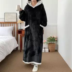 집순이 대형 극세사 입는 담요 방콕 전신 양털 후드담요 수면잠옷