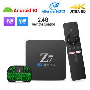 셋톱 박스 듀얼 와이파이 스마트 HD 미디어 플레이어 Z7 안드로이드 10 0 TV 올위너 H313 2GB 8GB 2 4G 5G 4K PK Z1 MXQ PRO