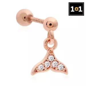 ONM 14K 골드필드 샤인 돌핀 피어싱 (한쪽판매) 1+1