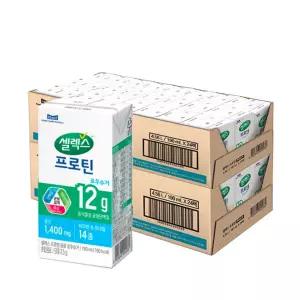 셀렉스 프로틴 음료, 로우슈거 팩, 190ml, 48개