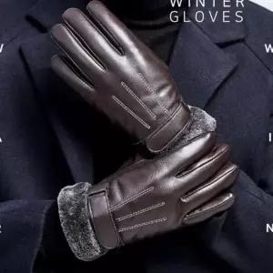 [셀러허브]남성 모조가죽 무스탕 오피스룩 인조가죽 장갑 (S28557645)