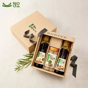 [청오]국산 발아 참기름 들기름세트1호(참기름300ml+들기름300ml+발아볶음참깨200g)