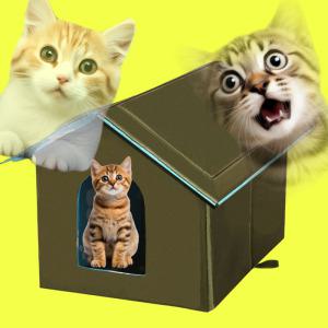 길 길냥이 고양이 급식소 겨울집 숨숨집 강아지 하우스 바람막이 야외 방수 개집 텐트 애견