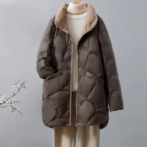 여자 겨울 경량롱코트 오리털점퍼 가벼운 퀼팅 여성다운패딩 프렌치패딩