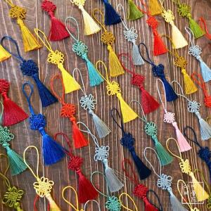 [메종드아씨]  빛고운 미니 노리개 장식 5개 세트/8가지 색상/작은 국화 매듭 태슬 장