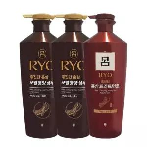 려 홍진단 홍삼 모발영양 샴푸 820ml x2 +트리트먼트 820ml