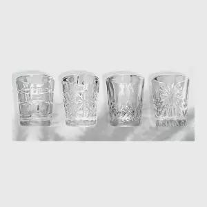 고품질 사케잔 유리 4가지 소주잔 4p 술상 술잔 디자인 (WFGTTLA)