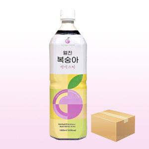 웰진 복숭아 아이스티 1000ml x 12개 / 과일원액 희석음료 에이드 하이볼