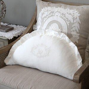 [마메종]몽펠리에 반달쿠션-화이트 CSMJ22-WH (솜포함)