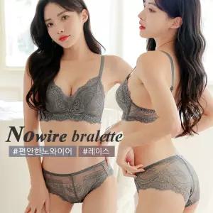 재입고_D36026글램러블리 노와이어브라렛 레이스팬티 여성속옷세트
