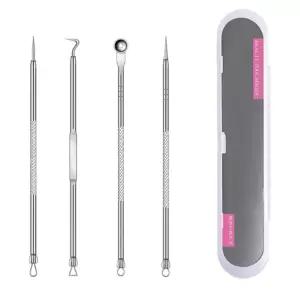 위생스텐 전문가용피지압출기 여드름바늘 블랙헤드압출기 4종세트