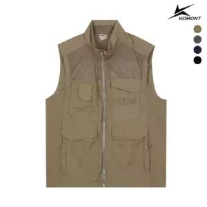 [코몽트] 남성 메쉬 포켓 집업 베스트