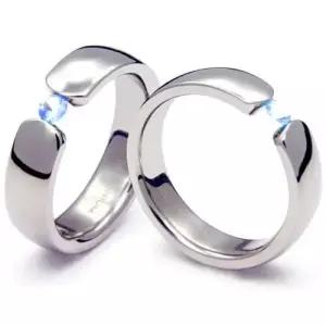 TQ-202 DIA CO 다이아몬드 티타늄 커플링 반지 이니셜무료 무료배송 맞춤제작 평생AS