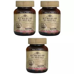 솔가 활성 엽산680 위드 비타민B12 60정, 3박스
