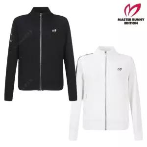 MASTER BUNNY 여성 로고 라인 백 우븐 집업 가디건 E1SD-212