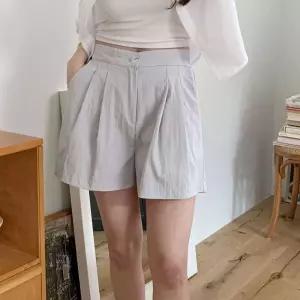 여자 나일론 허리밴딩 무지컬러 핀턱 바스락 반바지