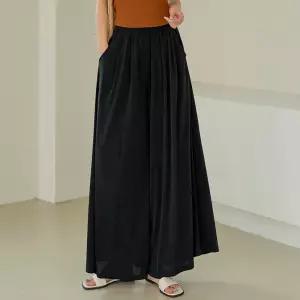 [그로우앤더]아이스쿨링 투핀턱 와이드팬츠