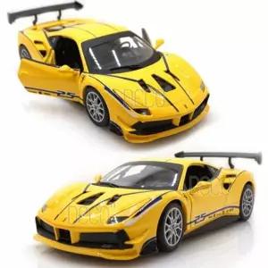 브라고 1:24 페라리 488 챌린져 옐로우 레이싱 미니카 슈퍼카