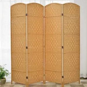 라탄 베이지 파티션 4단 구텐 180cmx200cm (WFHJMBO)