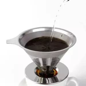 필요없는 스텐 핸드드립 드리퍼 커피 여과지가 (WFHJFIM)