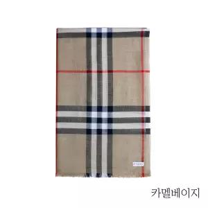 버버리 라이트 울 실크 스카프