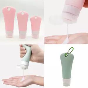 캠핑 세면용품 공병 4p 1set 샴푸 여행용 헬스장 로션 수영장 용기 실리콘 휴대용