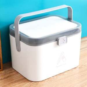 가정용구급함 분리형 2단 비상약상자 대형 Whitegray 구급함 약보관함 가정용구급상자 구급상자 약상자