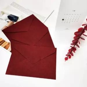 버건디 편지봉투 청첩장 1P 고급 봉투 (WFGT9D3)