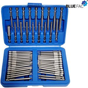 블루팩 50종 비트세트 BBT-50A 십자 일자 별 육각 U 75mm 드릴 드라이버날