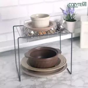 코지템 다크 접시정리용 랙(대) 주방 선반 수납