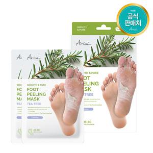 아리얼 스무스 앤 퓨어 풋 필링 마스크 카밍(티트리)_2개입