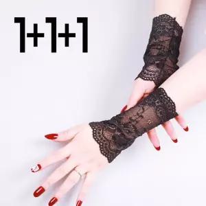봄 여름 가을 여성 자외선차단장갑 17센티 레이스 팔 토시 1+1+1