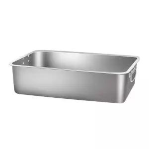 대형 반찬통 올스텐 재질 사각손잡이 주방 식당 다용도 트레이