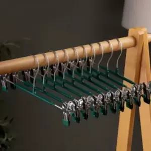 베이직 논슬립 바지걸이 10p세트 그린) 치마걸이 논슬립바지걸이 논슬립바지옷걸이