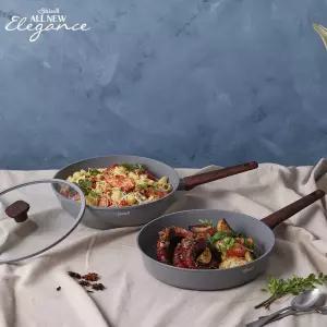 [Shizell] 쉬젤 올뉴엘레강스 IH프라이팬 2종G세트 F28+W28+실리콘플랫유리커버