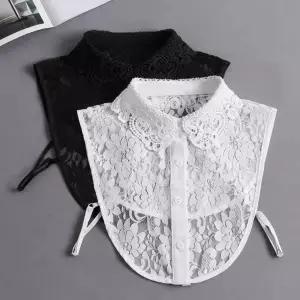 여성 레이스카라 페이크카라 셔츠 니트 원피스 레이어드 패션