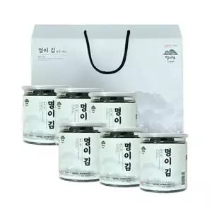 명이나물 완도김 도시락김 명이김 선물세트2호 (절단김 6캔))