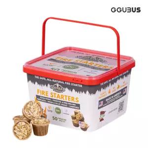 꾸버스 컵케이크 착화제 숯 장작 캠핑 바베큐 불쏘시개 파이어스타터 대용량 1세트 50P