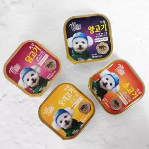 국내산 마루 사각캔 4종 소고기, 닭고기, 양고기, 오리고기 100gX20개