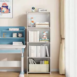 (3칸 4칸 5칸) 조립식 간이 책장/3단/5단/아동/책꽂이/4단/슬라이딩/코너/슬림/조립/사무용/폭좁은/거실