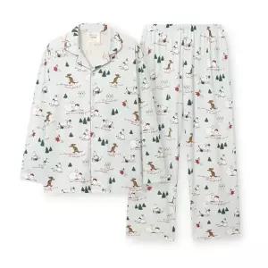 [NS홈쇼핑][오르시떼] 남성 G036 무민스노우볼 긴소매 파자마 세트[35503976]