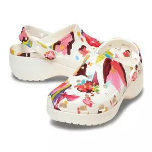 [크록스](하남점)[여성용] 클래식 플로럴 글리터 클로그 우먼 211607-0WV 크록스 샌들 슬리퍼 지비츠 웨...