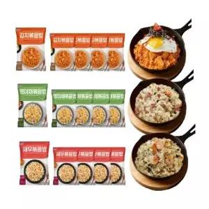 한우물 볶음밥 베스트 세트 구성 250g 15개 ( 김치 5 + 햄야채 5 + 새우 5) 맛있는 한끼 /J