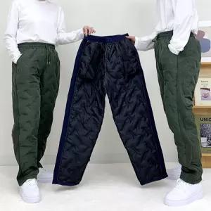 겨울 깔깔이바지(30-38까지) 방한 솜 밴딩 누빔 겨울 패딩 작업 바지