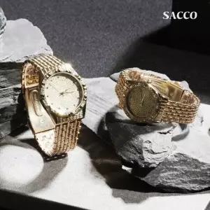 금장 손목 시계 아날로그 메탈 커플세트 도금 남자 여자 방수