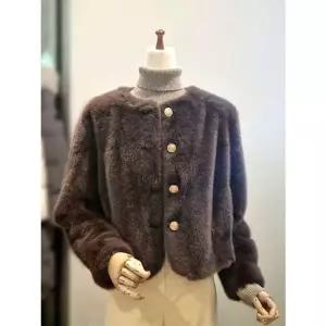 [NS홈쇼핑]ab.f.z 노카라 밍크 페이크퍼 자켓 코트 ACZ4QF01K[35567435]