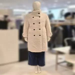 씨[SI] 하이넥 뽀글이 더블 롱코트 (SLLHZZ8634)