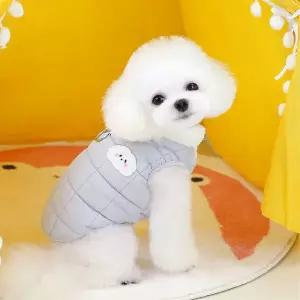 [필소굿]강아지 후리스 하네스 애견 패딩 조끼 개 겨울잠바