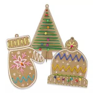 뚝딱 우든페이퍼 바느질 꾸미기 겨울 모자 장갑 트리 혼합 만들기 그림 그리기 교구 재료