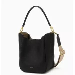 [NS홈쇼핑]헤지스핸드백 HIBA6E325BK 블랙 로고프린트 소가죽 토트백[35622795]